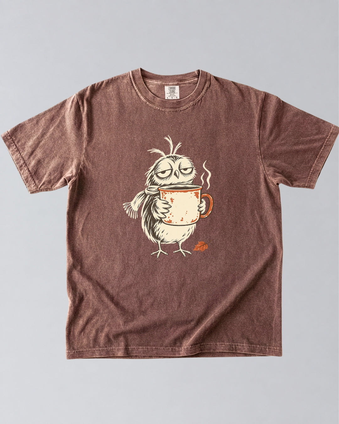 Coffee Before Conversation Owl T-Shirt