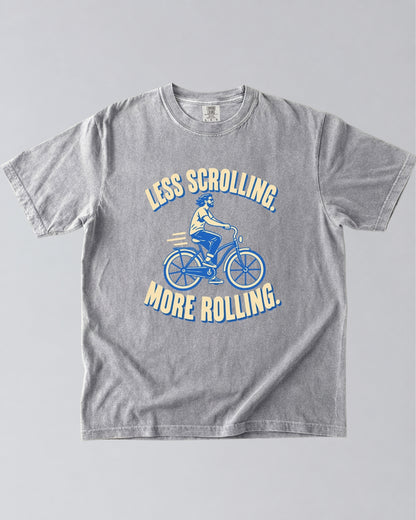 Less Scrolling, More Rolling Cycling T-Shirt