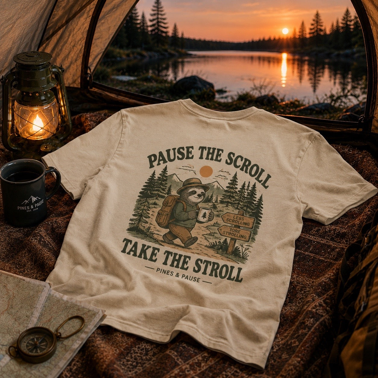 Pause the scroll, take the stroll T-Shirt