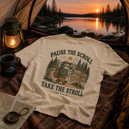 Pause the scroll, take the stroll T-Shirt