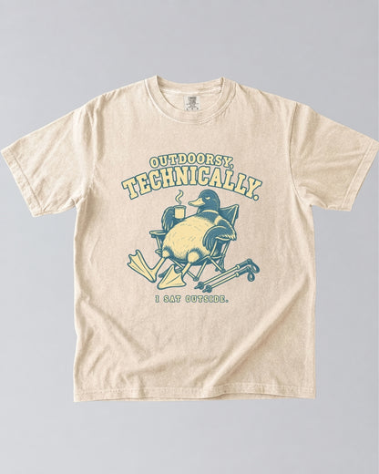 Outdoorsy Technically, I Sat Outside T-Shirt