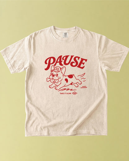 Pause Dog Lover Graphic T-Shirt