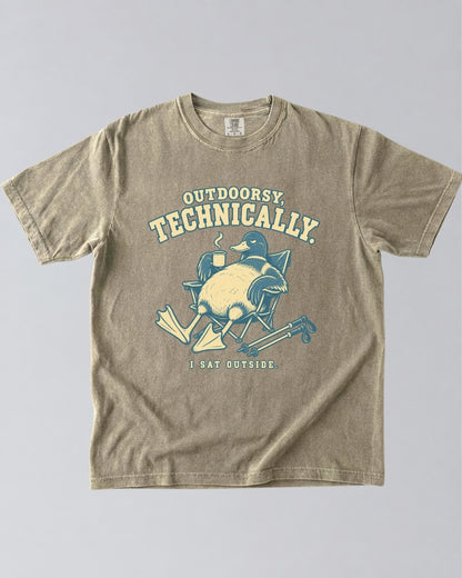 Outdoorsy Technically, I Sat Outside T-Shirt
