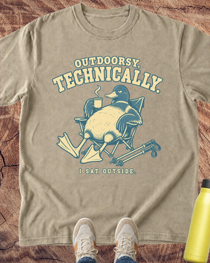 Outdoorsy Technically, I Sat Outside T-Shirt