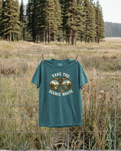 Take The Scenic Route & Binoculars T-Shirt