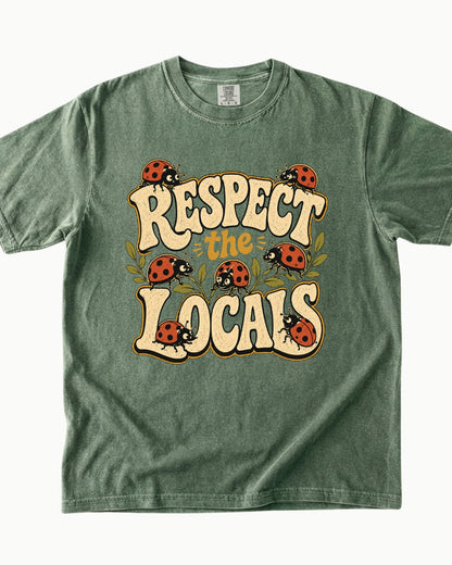 Respect the Locals ladybug graphic T-shirt alternate view 4