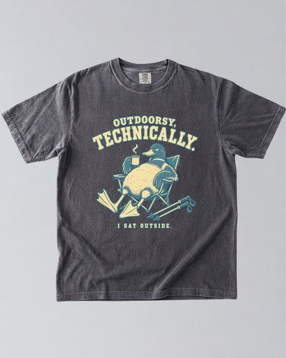 Outdoorsy Technically, I Sat Outside T-Shirt