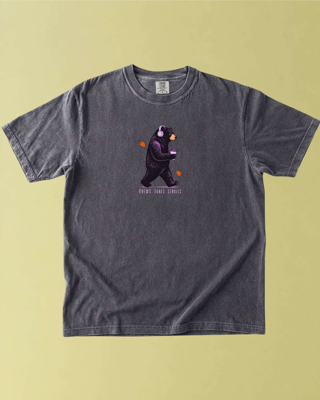 Brews Tunes Strolls Bear T-Shirt