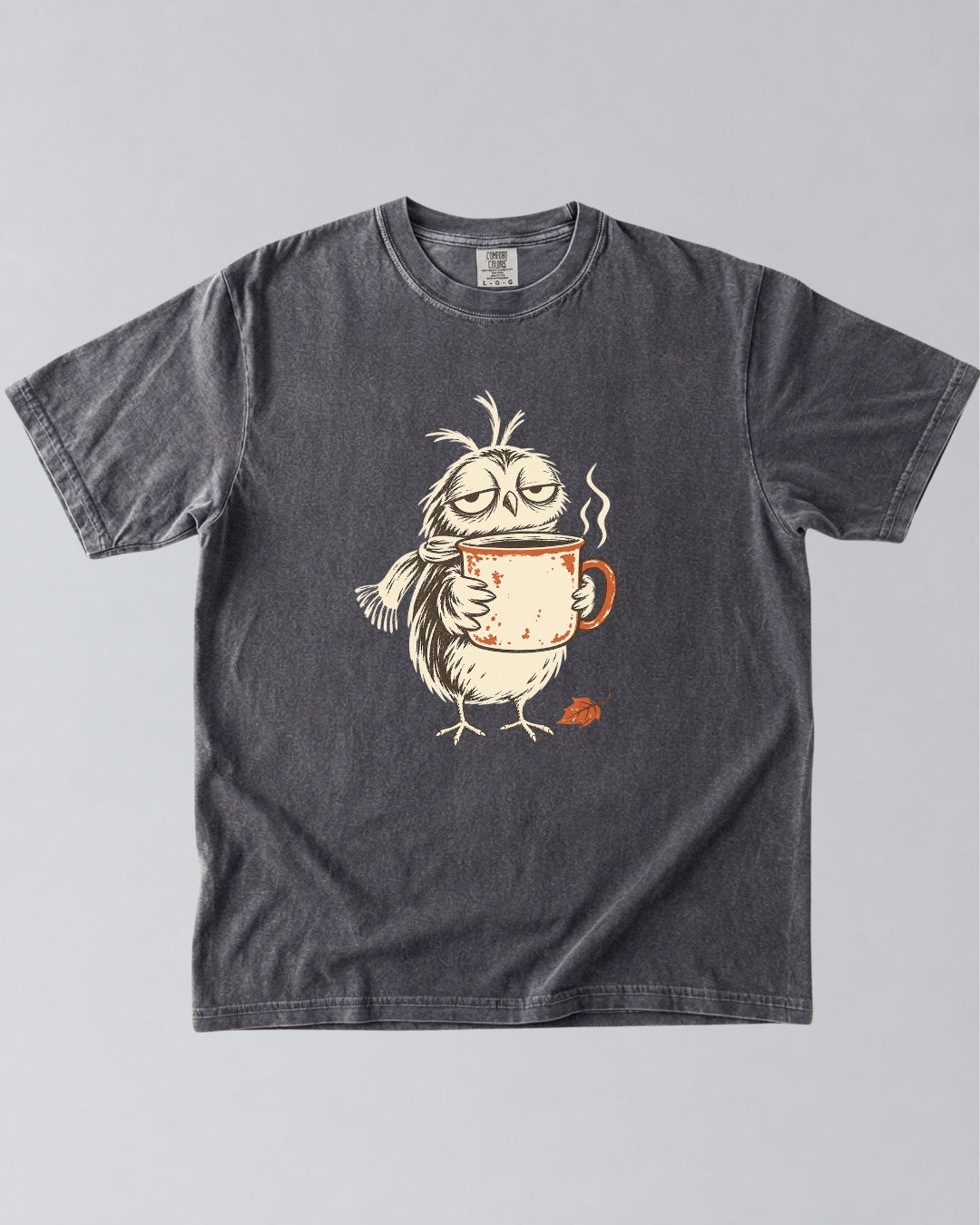 Coffee Before Conversation Owl T-Shirt