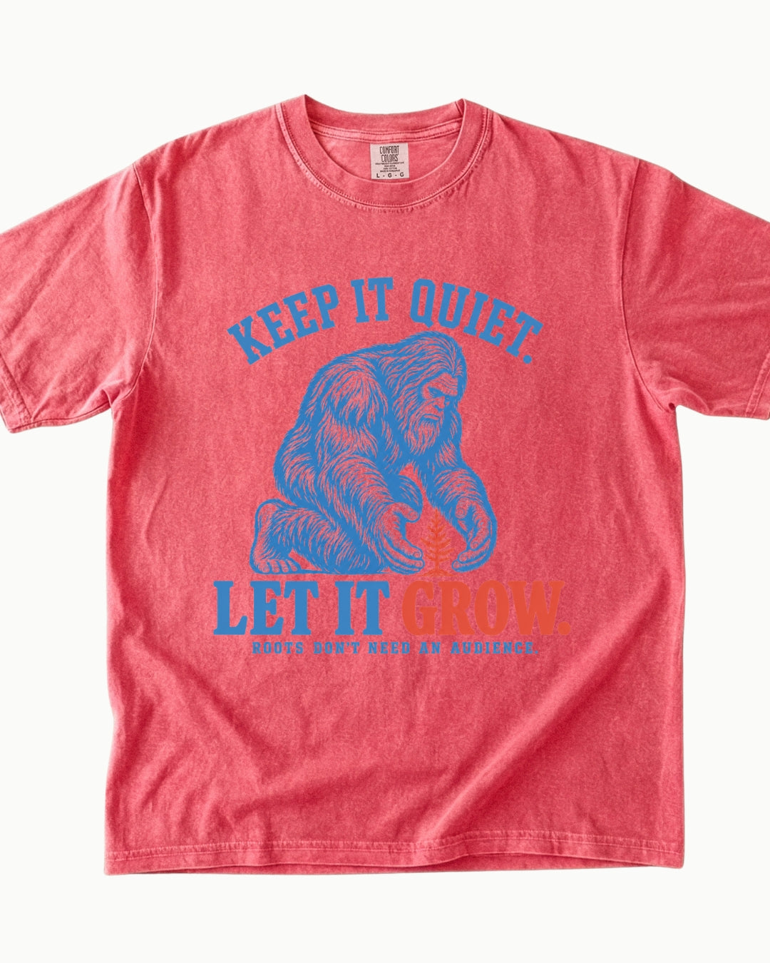 Keep It Quiet Let It Grow Bigfoot graphic T-shirt alternate view 5