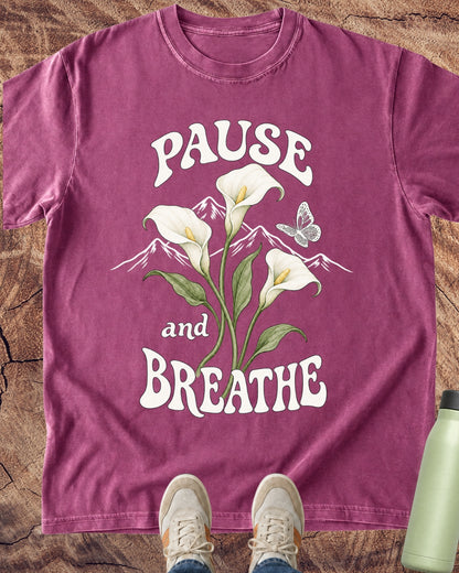 Pause & Breathe Lilies T-Shirt