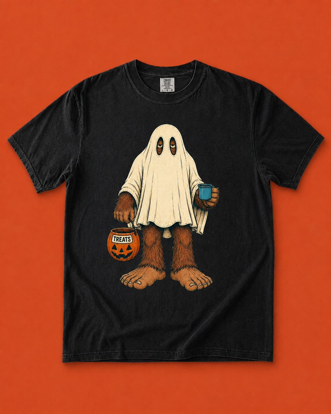 Trick-or-Treat Bigfoot Halloween T-Shirt