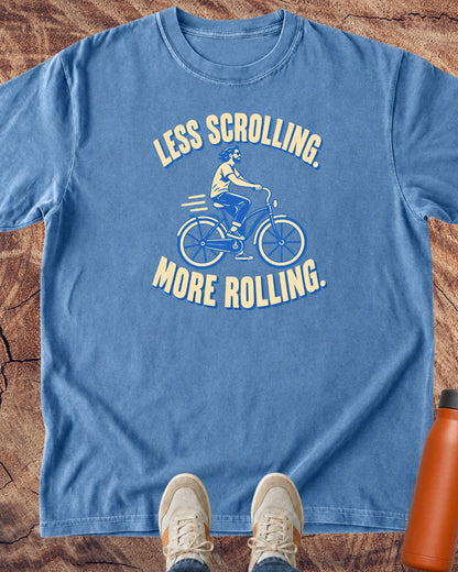 Less Scrolling, More Rolling Cycling T-Shirt