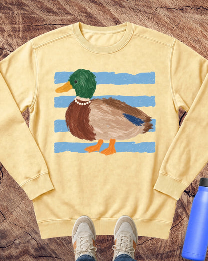 Duck in Pearls Sweatshirt