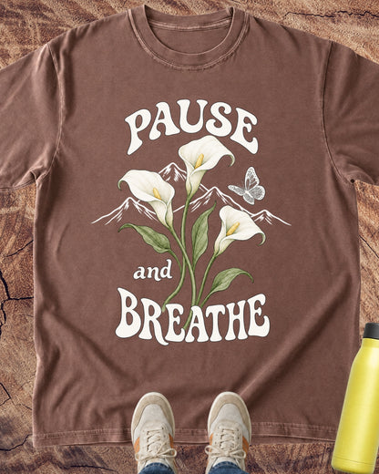 Pause & Breathe Lilies T-Shirt