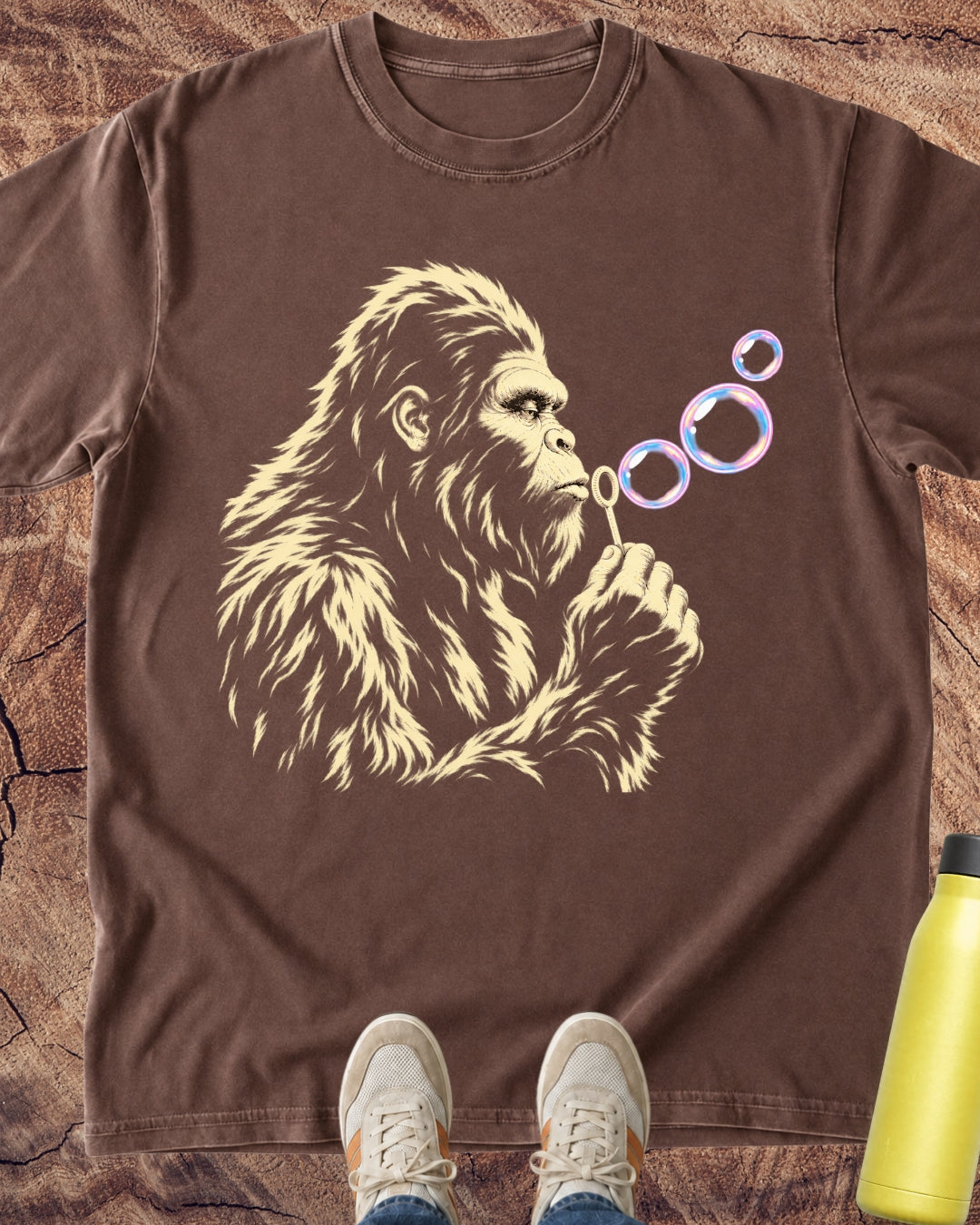 Bigfoot Blowing Bubbles T-Shirt
