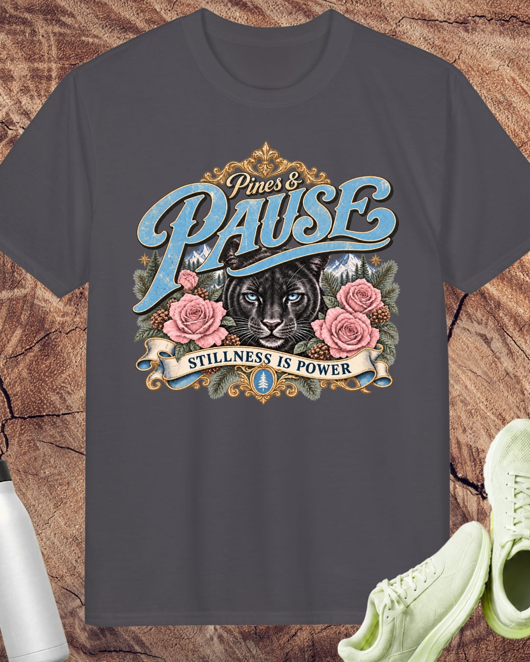 Stillness Is Power Panther Performance T-Shirt