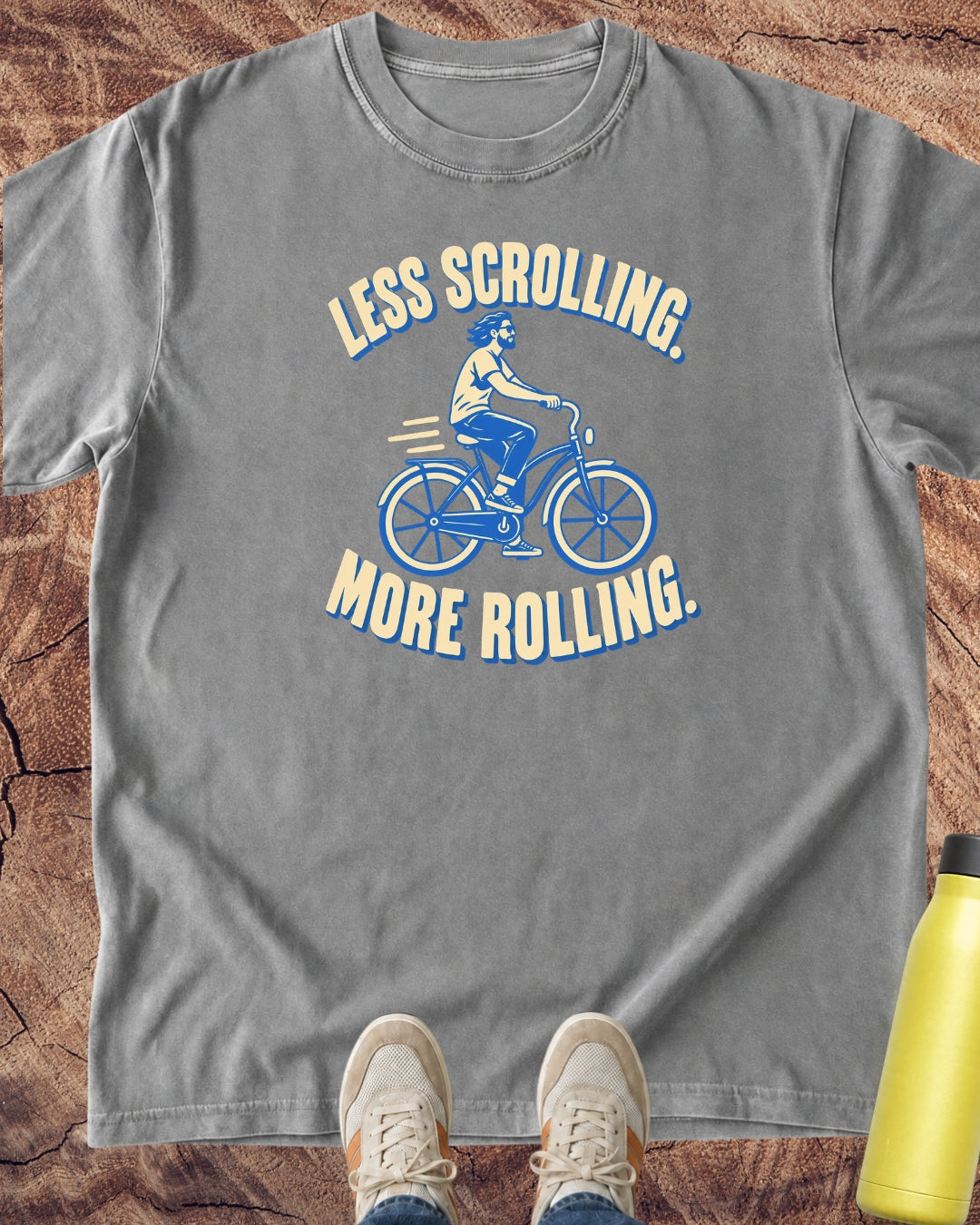 Less Scrolling, More Rolling Cycling T-Shirt