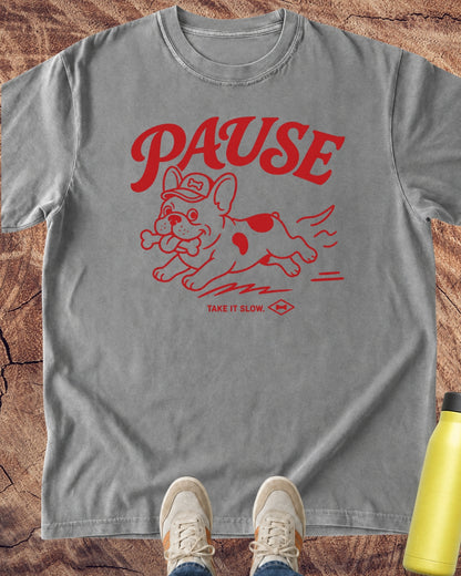 Pause Dog Lover Graphic T-Shirt