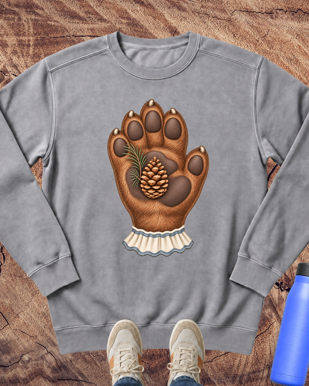 Pause in the Pines Bear Paw Sweatshirt