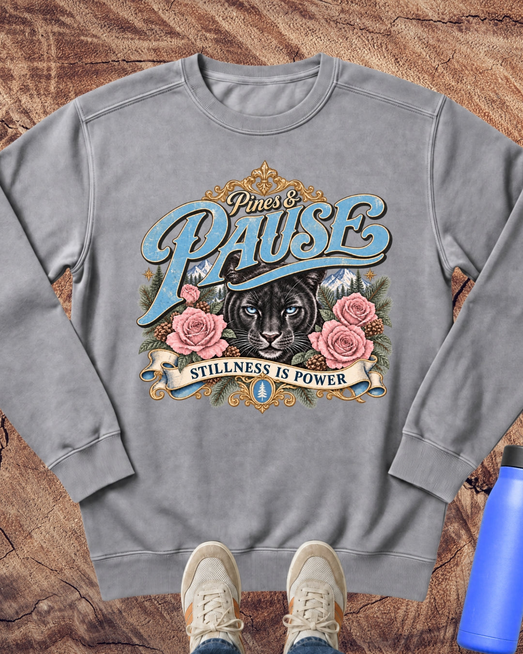 Stillness Is Power Panther Sweatshirt