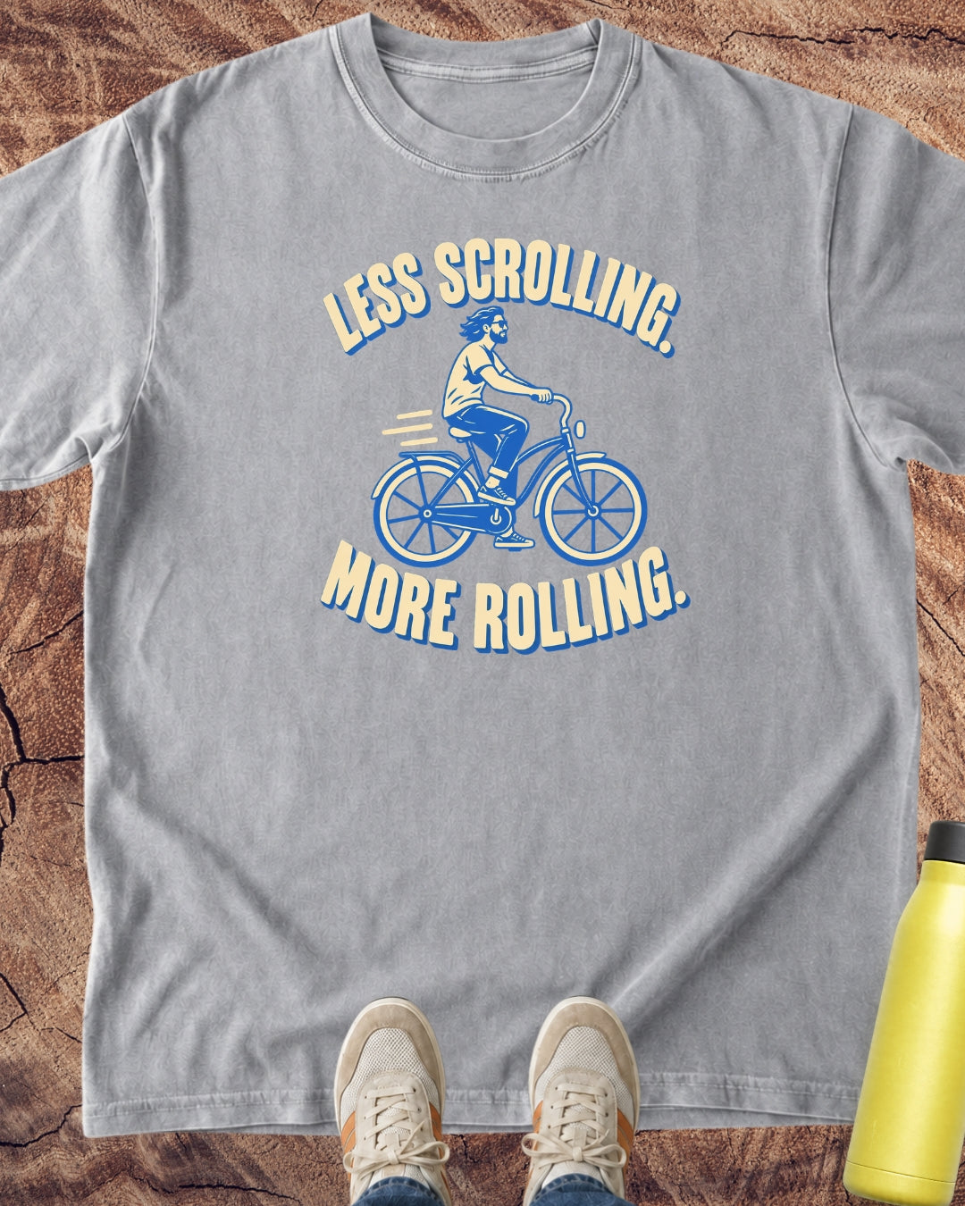 Less Scrolling, More Rolling Cycling T-Shirt