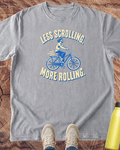 Less Scrolling, More Rolling Cycling T-Shirt