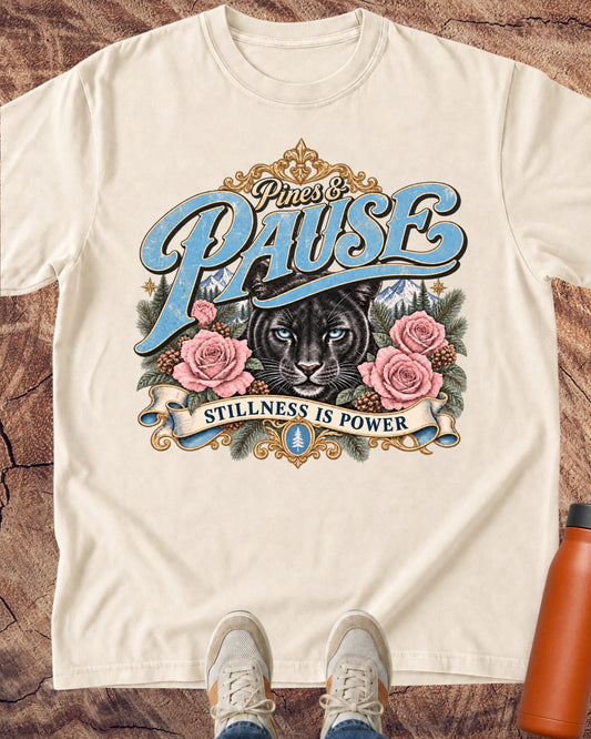 Stillness Is Power Panther T-Shirt
