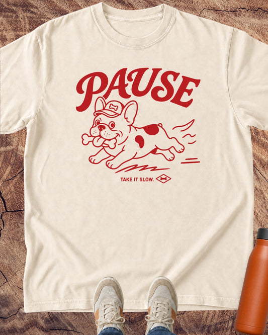 Pause Dog Lover Graphic T-Shirt