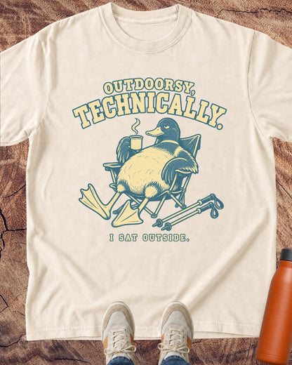 Outdoorsy Technically, I Sat Outside T-Shirt