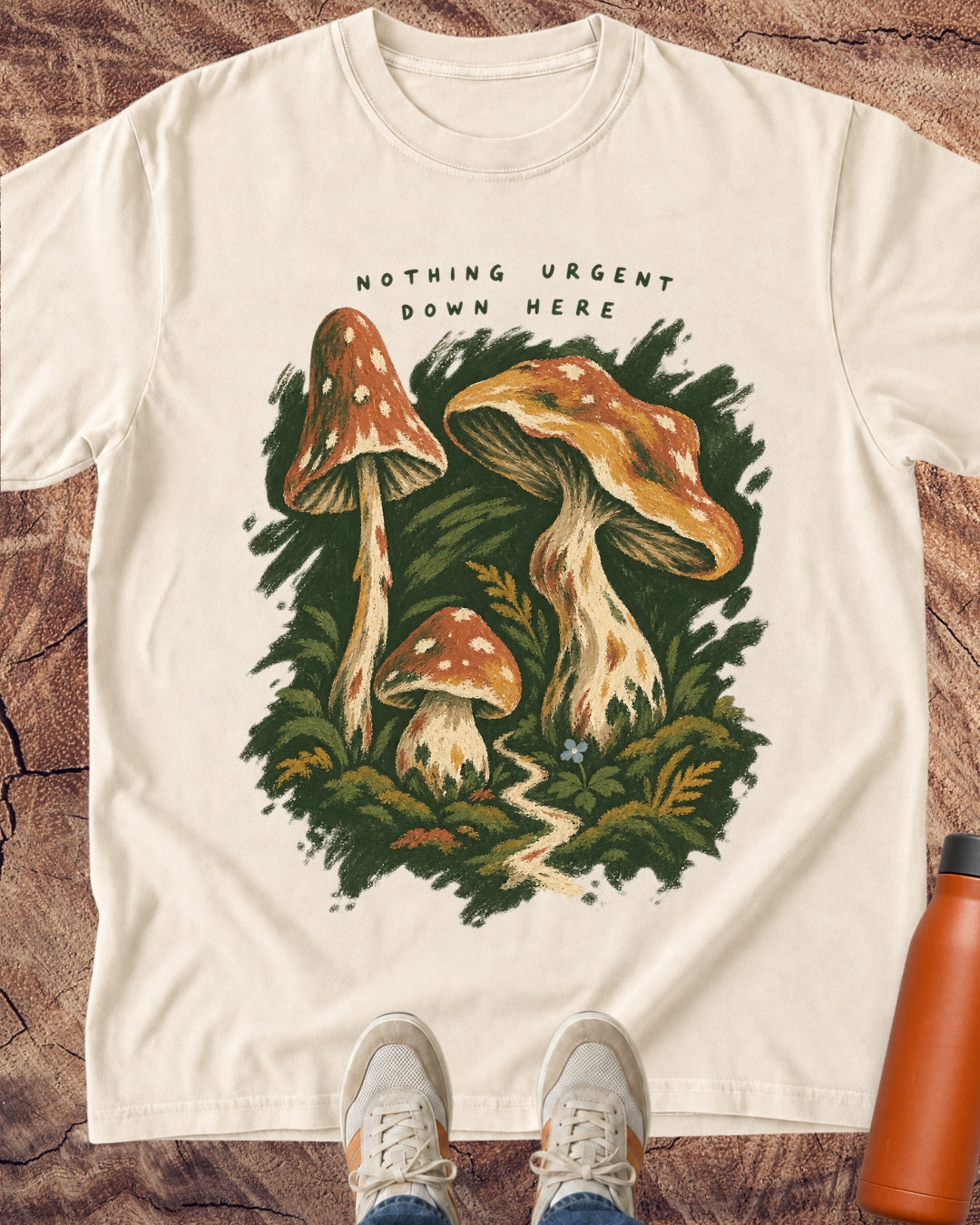 Nothing Urgent Down Here Mushroom T-Shirt