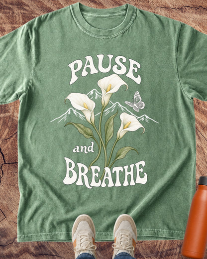 Pause & Breathe Lilies T-Shirt