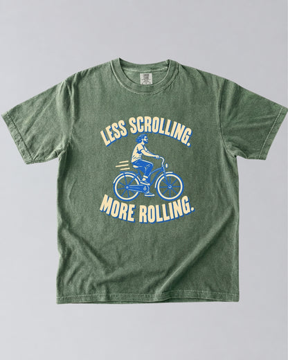 Less Scrolling, More Rolling Cycling T-Shirt