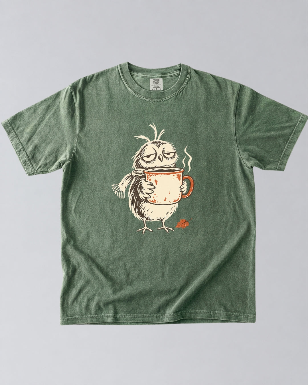 Coffee Before Conversation Owl T-Shirt