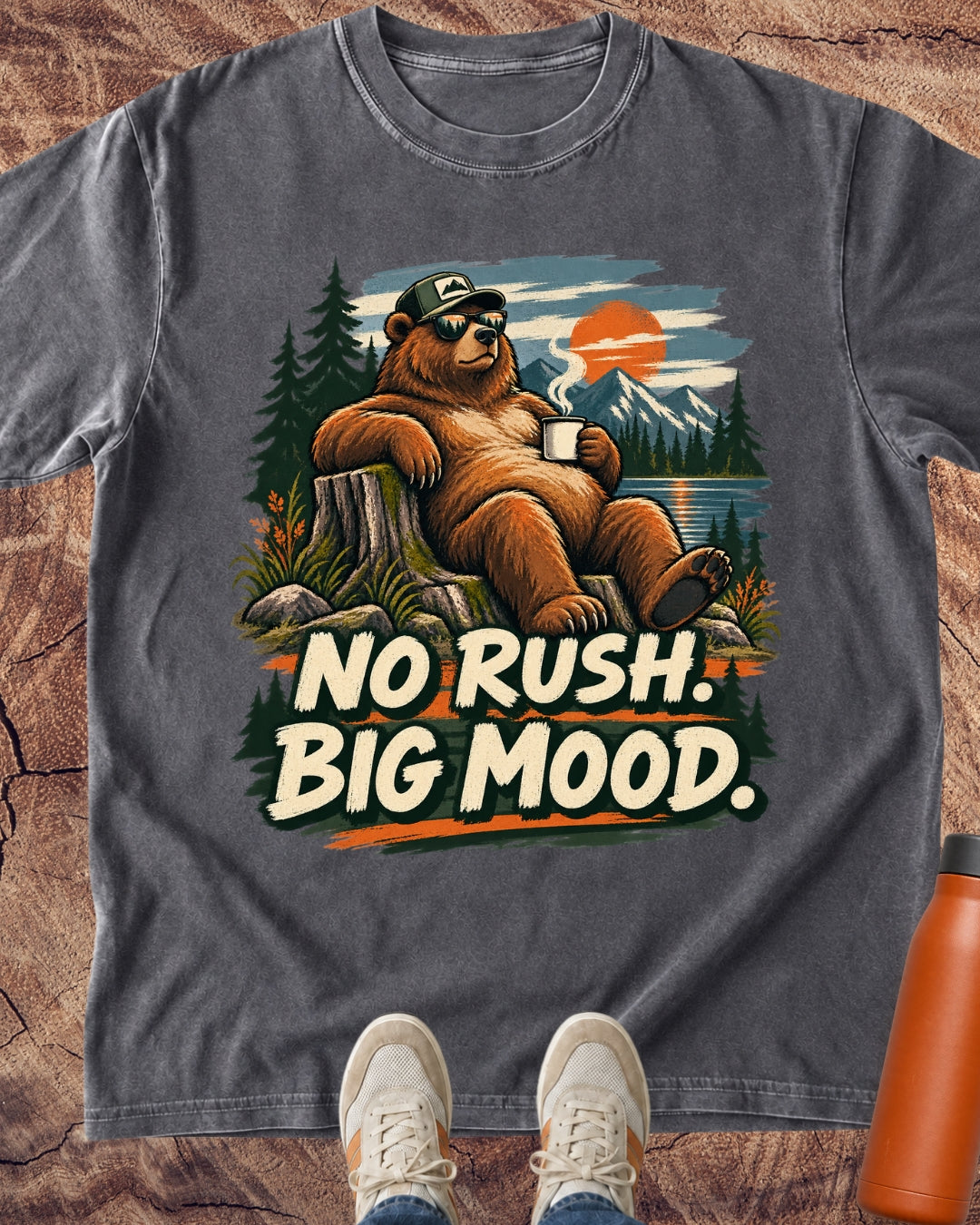 No Rush Big Mood Bear T-Shirt