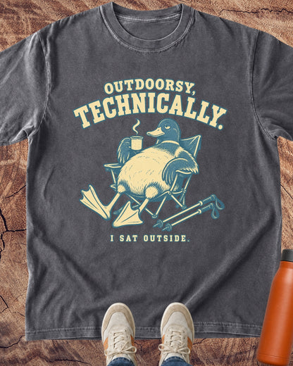 Outdoorsy Technically, I Sat Outside T-Shirt