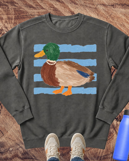 Duck in Pearls Sweatshirt