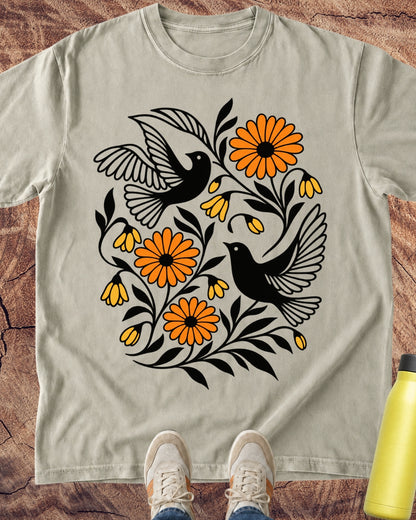 Birds Saw Flowers T-Shirt