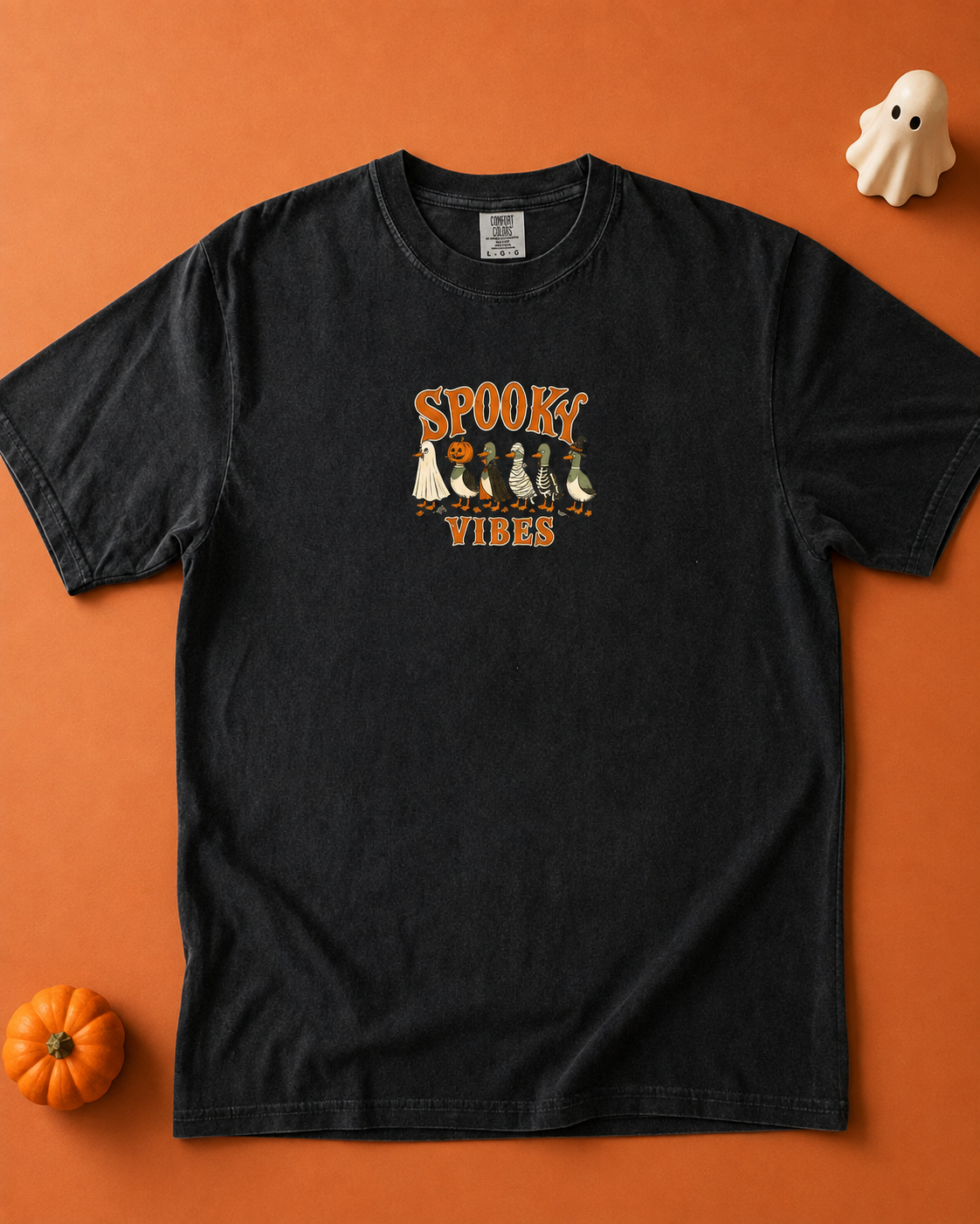 Spooky Vibes Halloween Duck T-Shirt
