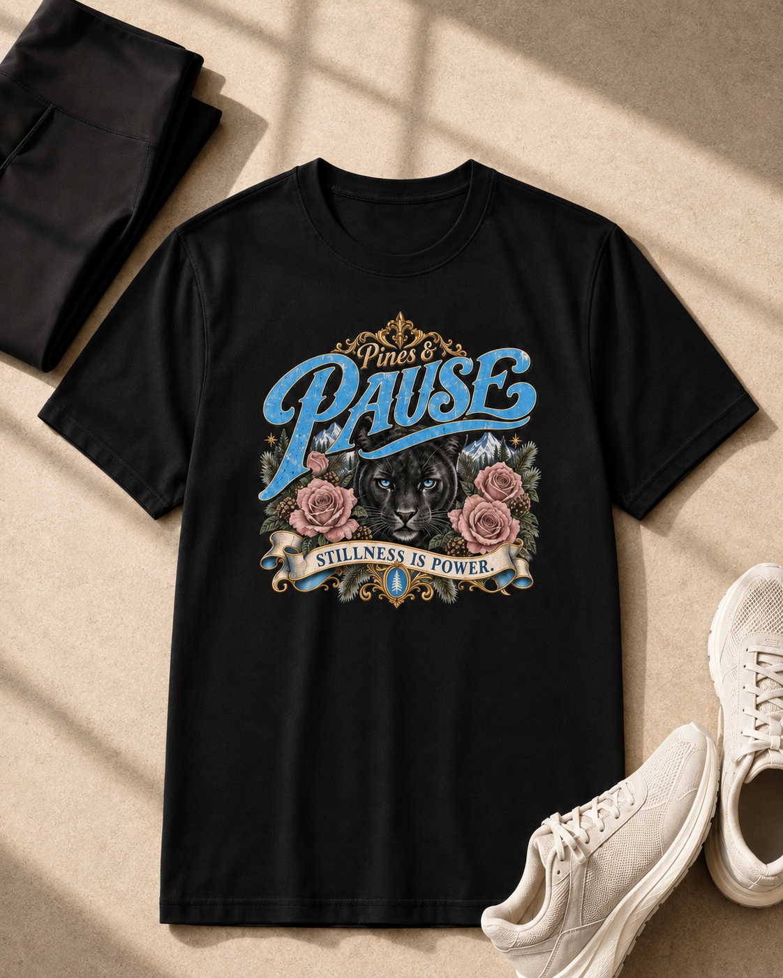 Stillness Is Power Panther City Movement Tee